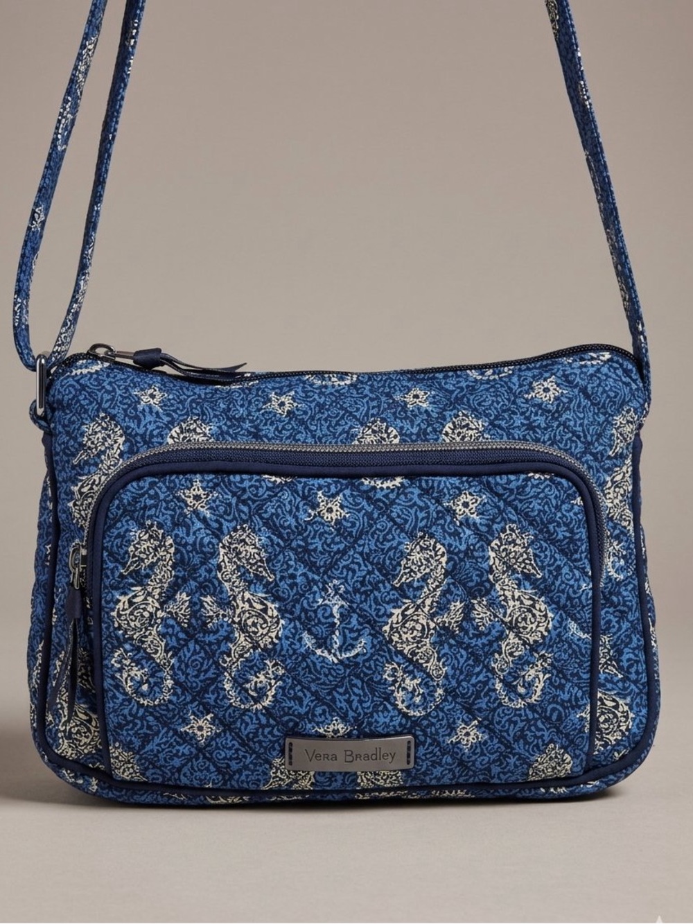 VTG Vera Bradley "Seahorse of Course" Little Hipster Crossbody